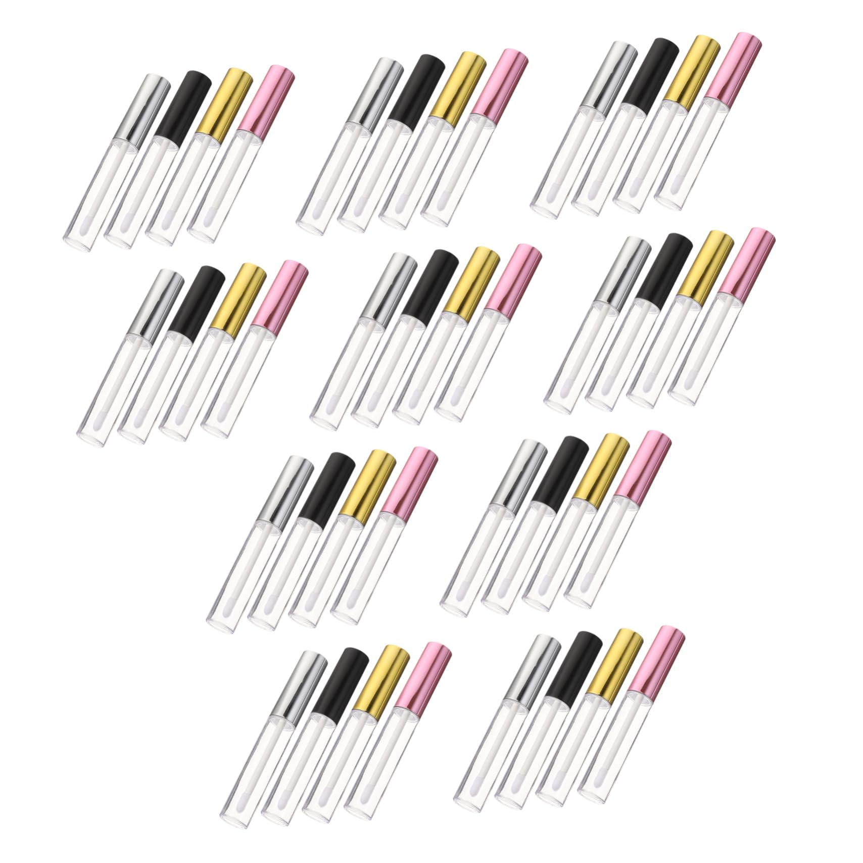 10ml Lipgloss Tuben aus Abs mit Pinselkopf, 40 Stück