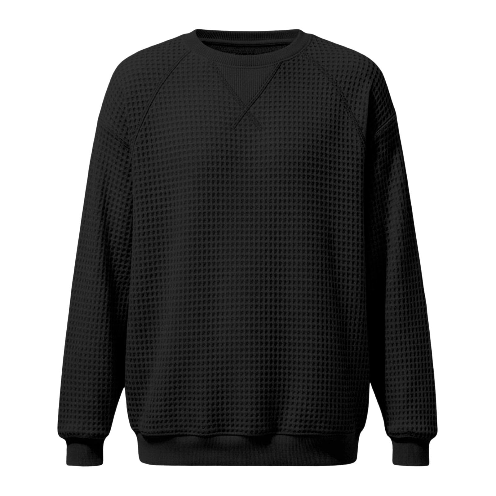 Pull de sport décontracté col rond avec manches raglan ergonomiques - 5