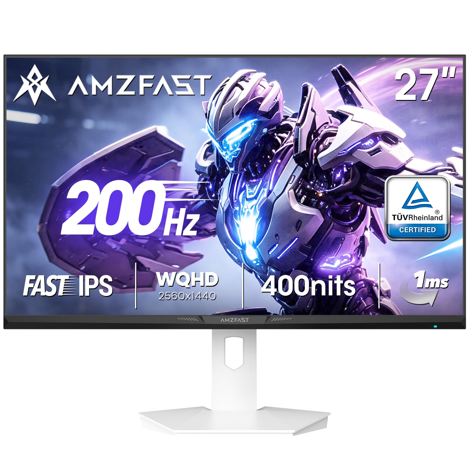 Amzfast Gaming Monitor 27 Inch 200Hz — QHD 2560x1440p Monitor