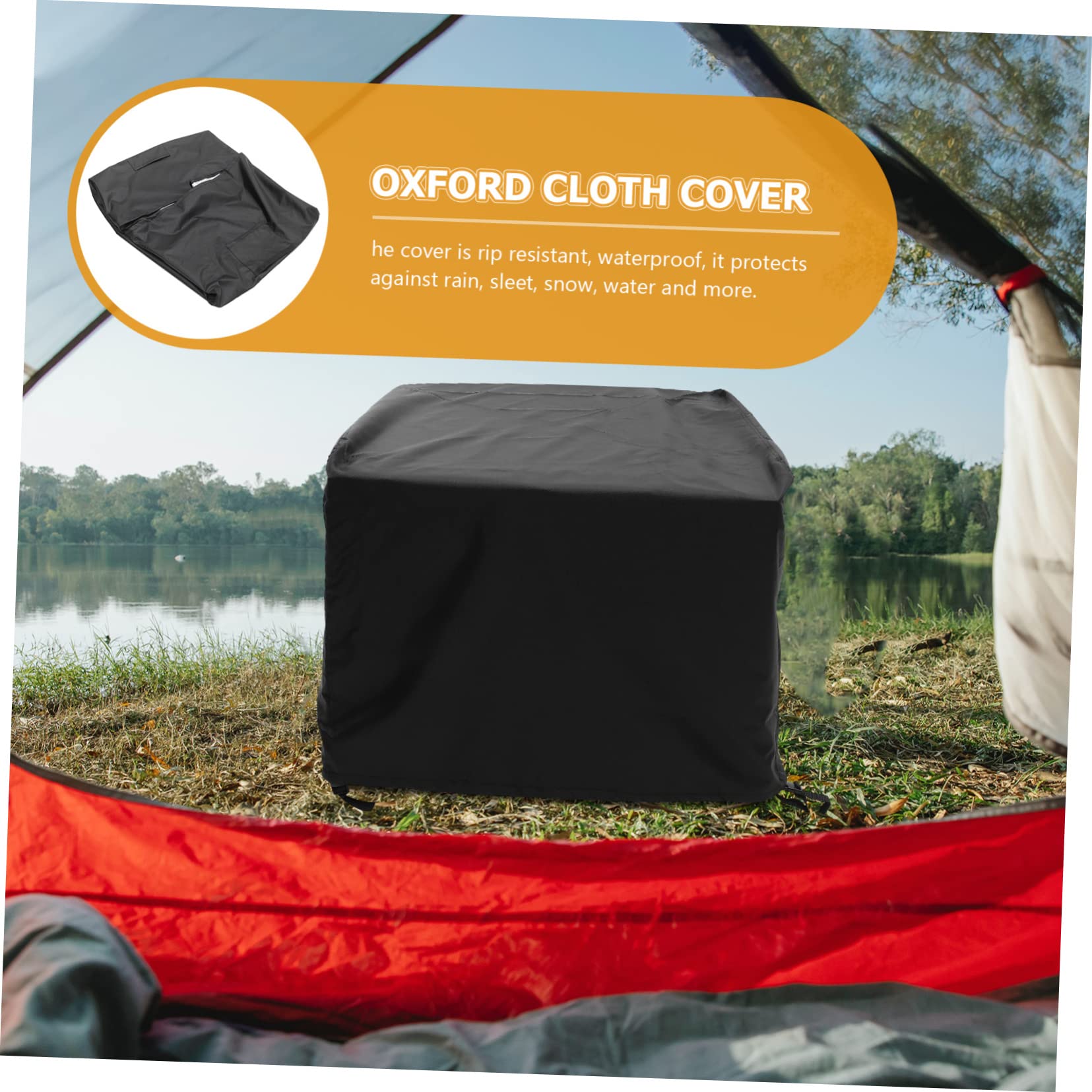 Mikikit Funda para Estufa de Barbacoa Diseño de Cordón Cubierta para Fogatas de Jardín Funda Protectora para Horno de Barbacoa para Uso al Aire