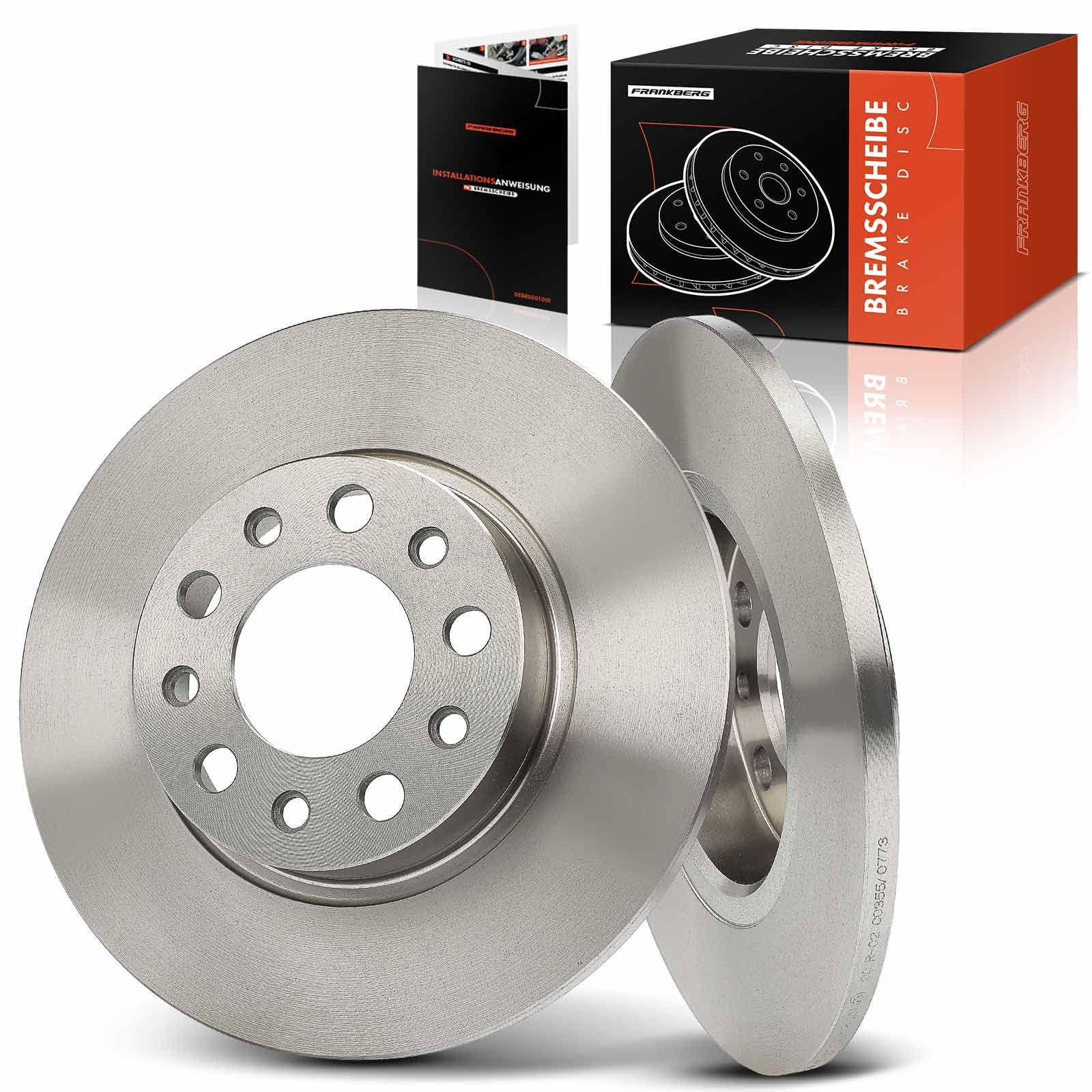 Frankberg Set di dischi freno incl. 2x Dischi Freno Posteriore Pieno Diametro278mm Compatibile con Giulietta 940 159 Sportwagon 939 500X 334 Replace# 51767378, 51964082