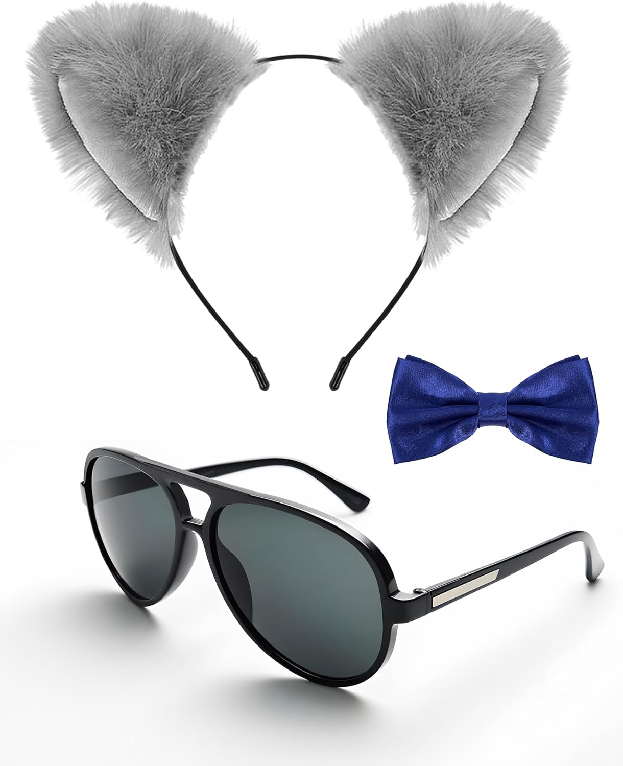 Hikkcos Halloween Wolf Costume Gey Wolf Ears and Tail Fox Costume, Wolf Gloves Accessories for Animals Party Supplies for Girls Women Men - Image 8