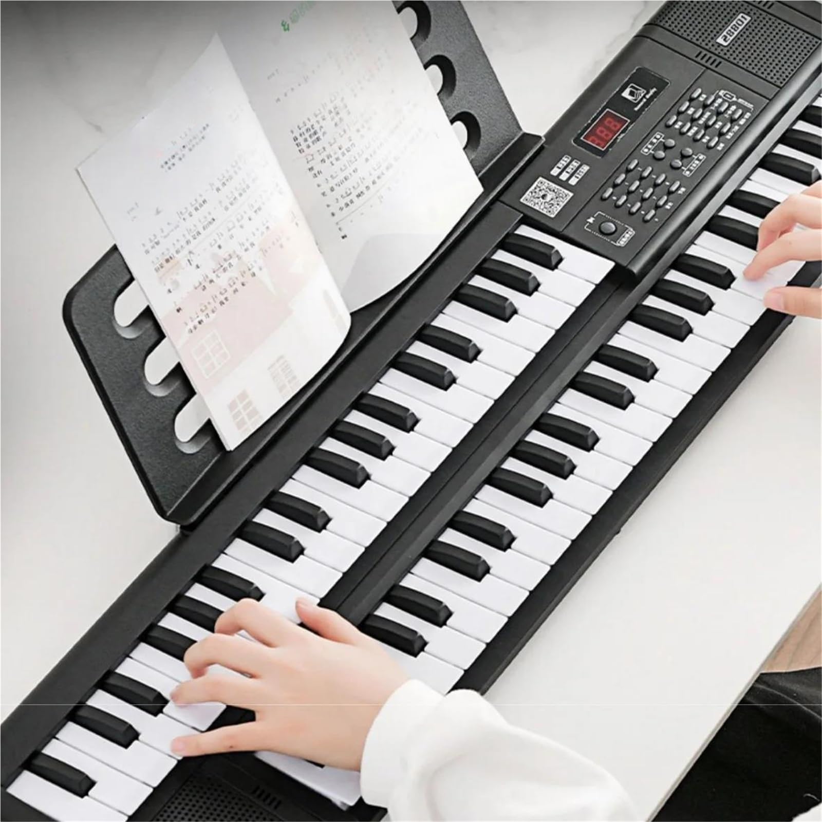 Pianino Elektryczne Przenośny Instrument Klawiszowy Dwurzędowy 88 Klawiszy