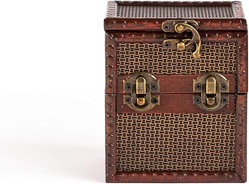 Miniatura 2 de Elven Vault (Chainmail) - Caja de madera para encimera con protector de almacenamiento para TCG, MTG Magic, FaB, YGO, EDH, Commander, Box, dados