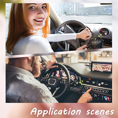 Miniatura 7 de OLYCRAFT 6 clips de ventilación de automóvil de piedra natural con forma de corazón, clips de ventilación de automóvil con piedras preciosas de