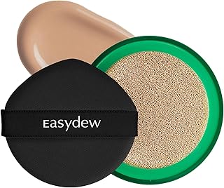 Easydew Mela B Toning Ampoule Cushion Refill - 2-in-1 Korean Skin Care & Face Beauty Makeup - Age-Defying Full Coverage Cushion Foundation with Niacinamide & Hyaluron-Vital C 0.45 oz (#25 Honey)