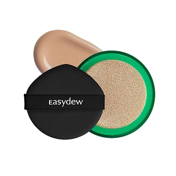 Easydew Mela B Toning Ampoule Cushion Refill - 2-in-1 Korean Skin Care & Face Beauty Makeup - Age-Defying Full Coverage Cushion Foundation with Niacinamide & Hyaluron-Vital C 0.45 oz #25 Honey