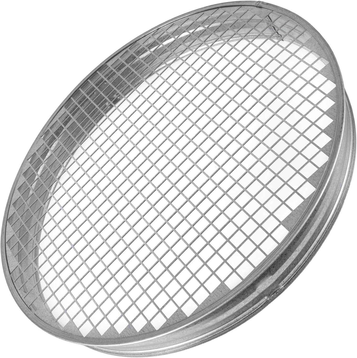 12" Inch Galvanized Ducting Take-Off End Cap with Protective Metal Mesh Screen - Male Connection. Round Pipe and Ventilation Plug. Easy Push-Fit Installation for Enhanced HVAC Efficiency
