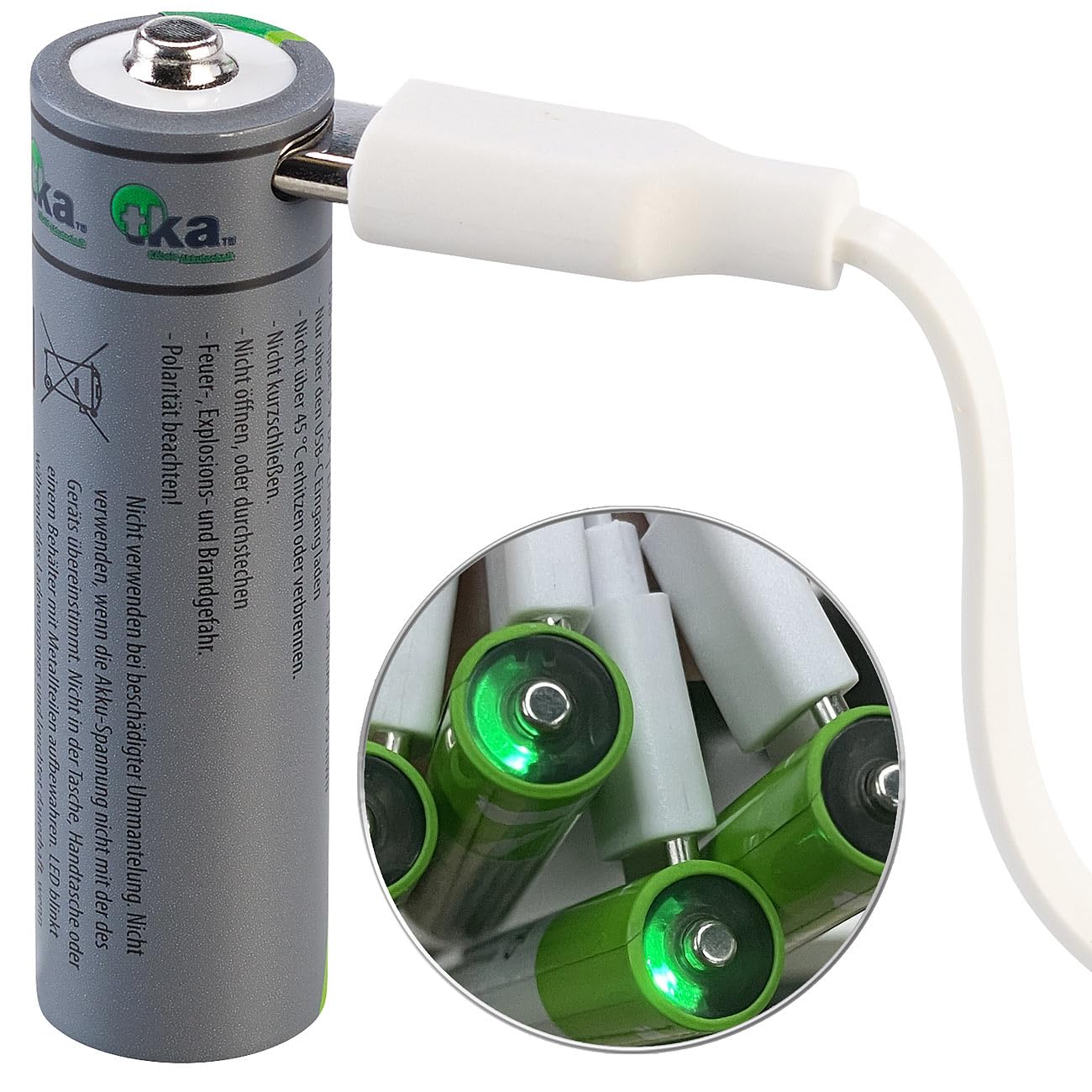 tka Köbele Akkutechnik Batterien USB: 16er-Set wiederaufladbare High-Capacity-Batterien Typ AA, 3.000mWh (Akkus Aa, Akku USB, RC)