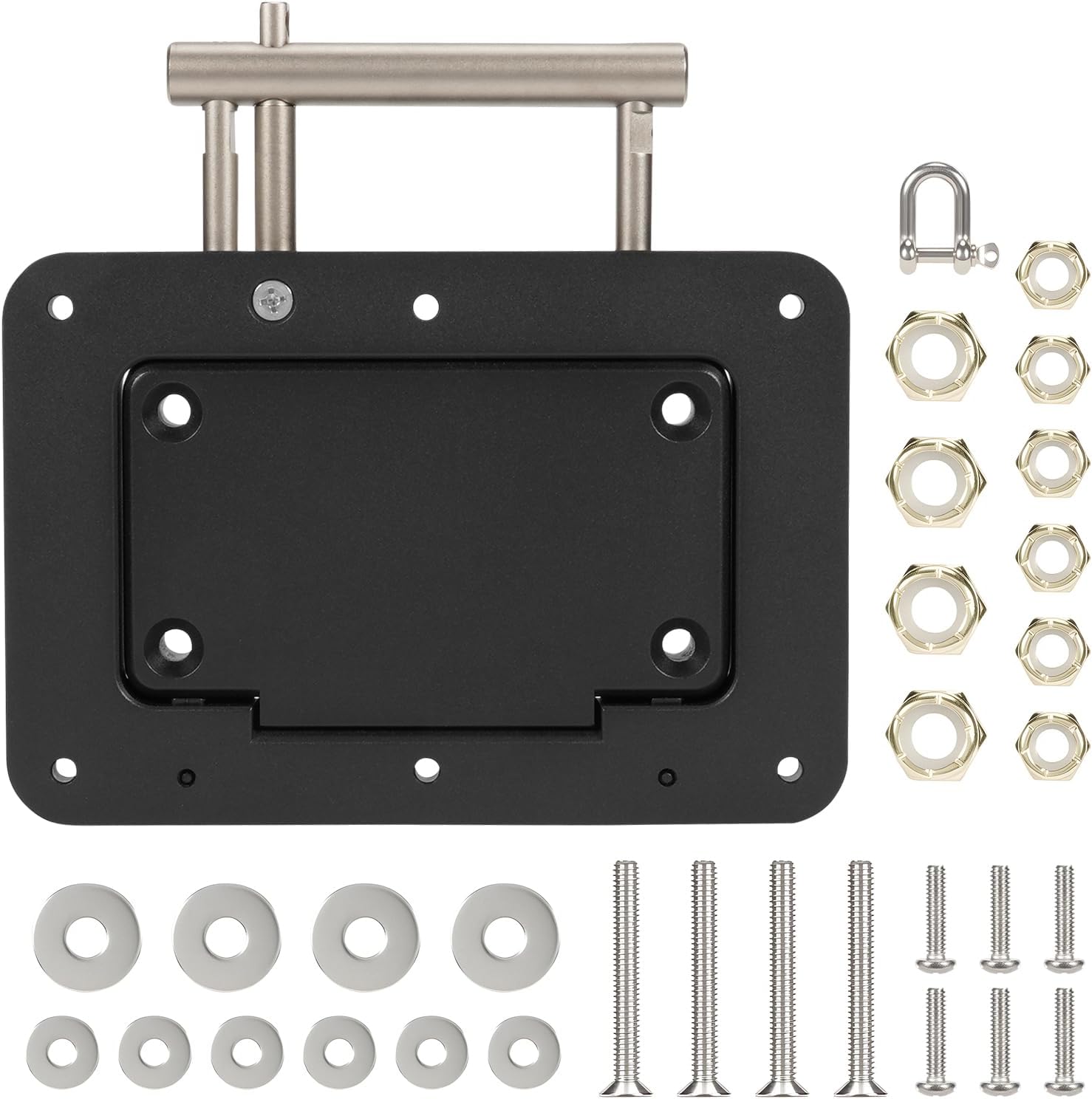 010-12832-61 Quick Release Plate System, Compatible with Garmin Force Kraken Trolling Motor - Replace 010-12832-60, 0100209801- Black w/ Hardware Mount Bracket Boating Sailing Replacement Tool