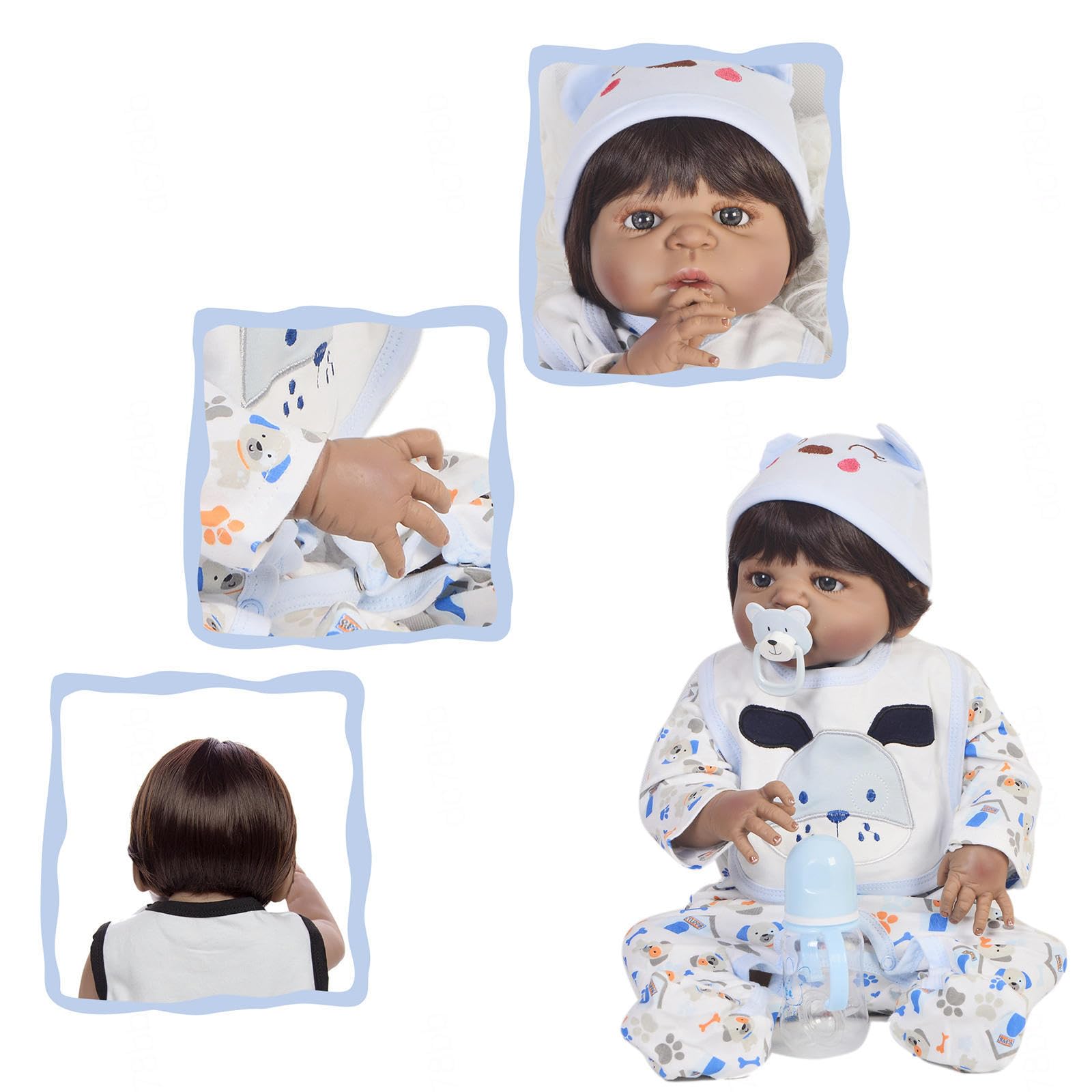 リボーンドール（20cmベビー） Amazon.co.jp: 黒のリボーンドール, 20インチ 50cm リボーンベビー