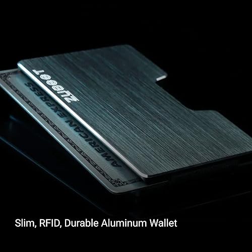 Miniatura 5 de Cartera de metal RFID de aluminio cepillado The Nova by Zuboot Cartera segura, moderna y elegante para hombre diseñada para llevar en el bolsillo