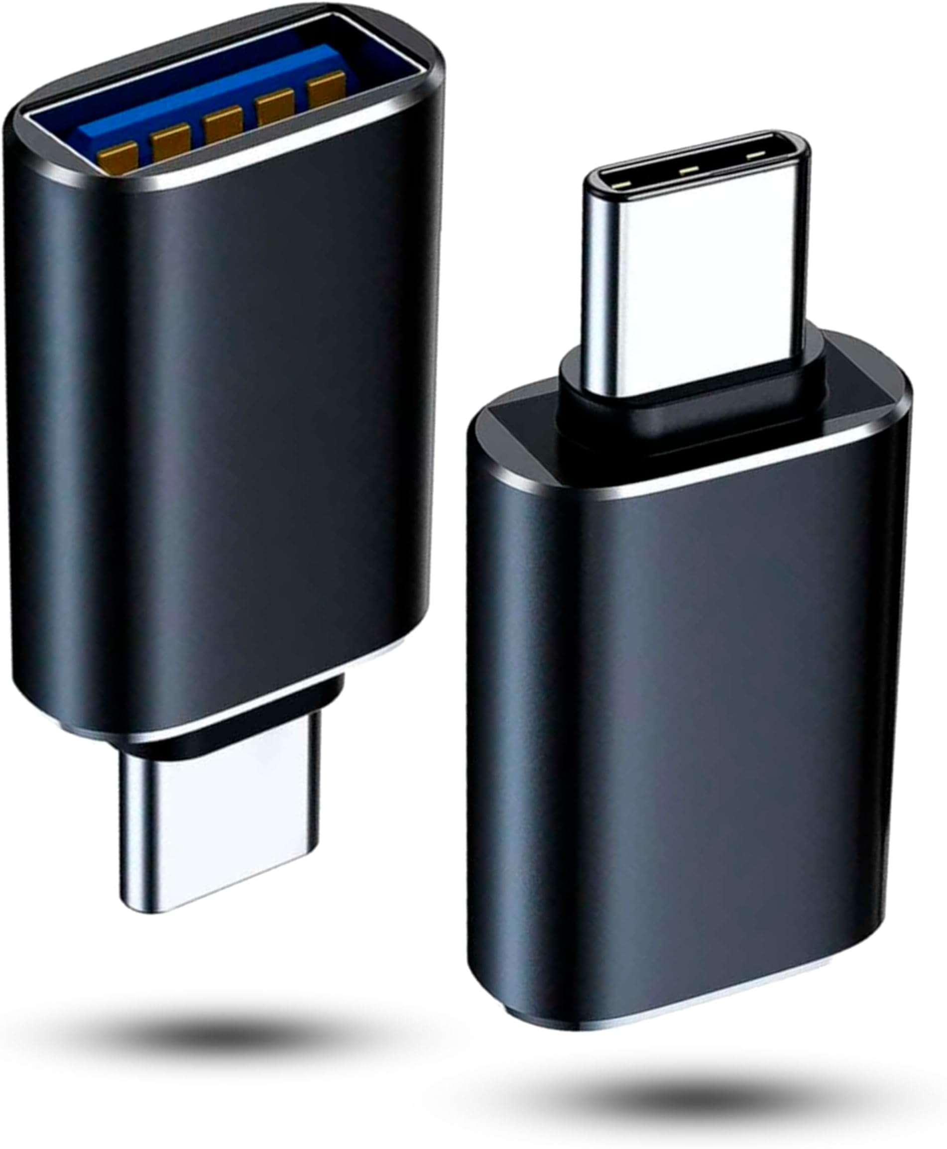 Storite USB Type C to USB A Female 3.0 Adapter 2 Pack USB C Male to USB 3.0 Female Connector, OTG Converter Adapter Compatible with Android Phones, Type C or Thunderbolt 4/3 Devices. (Black)