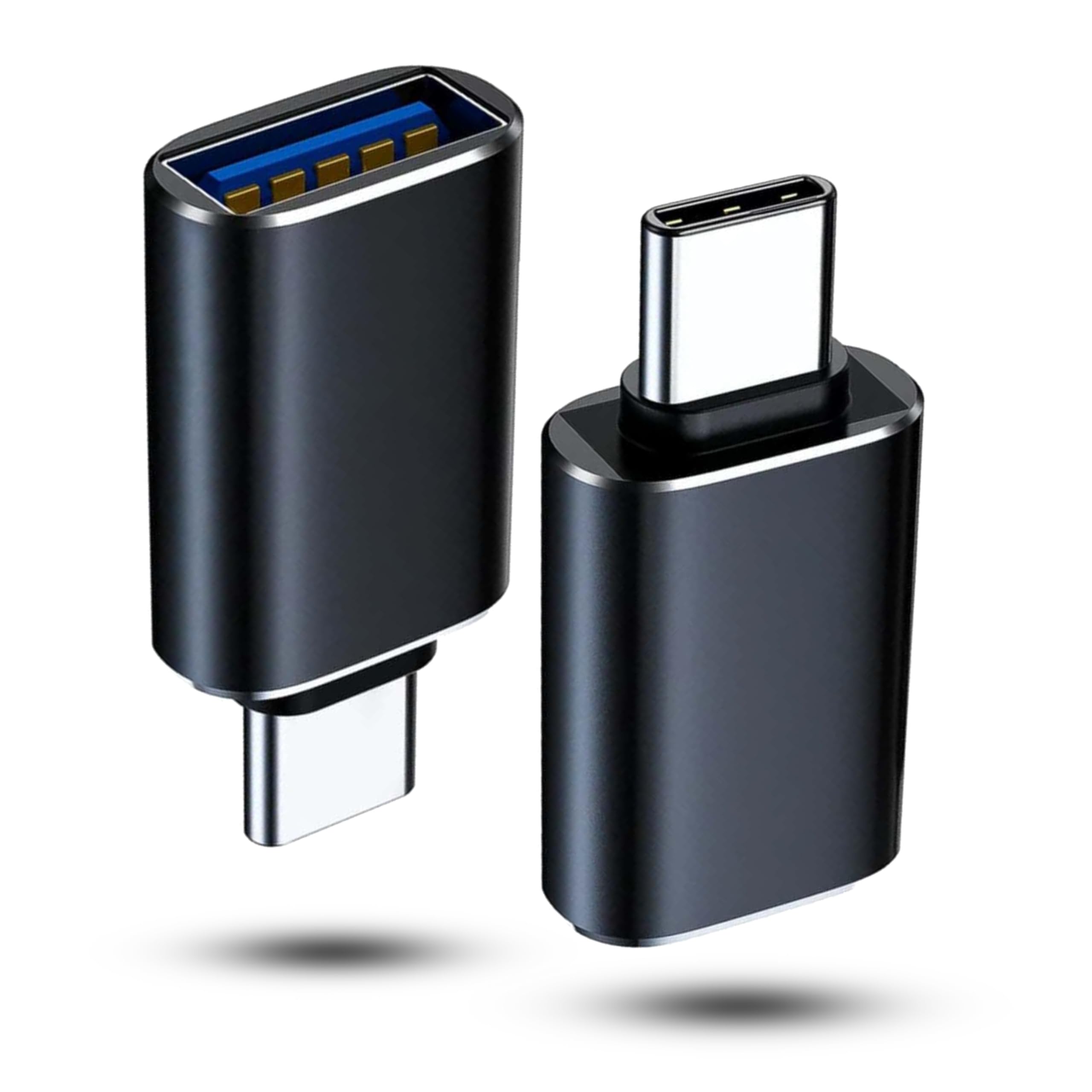 Storite USB Type C to USB A Female 3.0 Adapter 2 Pack USB C Male to USB 3.0 Female Connector, OTG Converter Adapter Compatible with Android Phones, Type C or Thunderbolt 4/3 Devices. (Black)