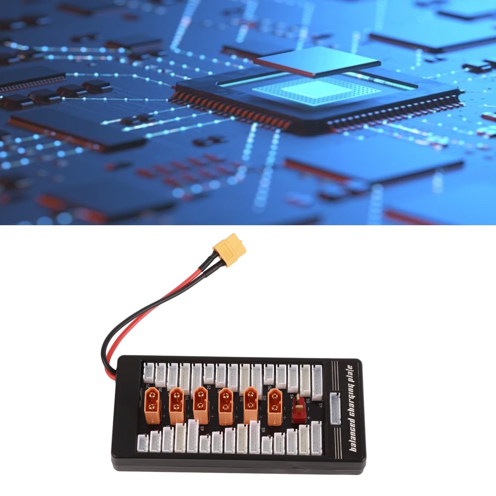 Multi 2S 6S Lipo Parallel Charging Board for RC Battery Charger Plug, Balance 6 Batteries Simultaneously for RC Hobbyists