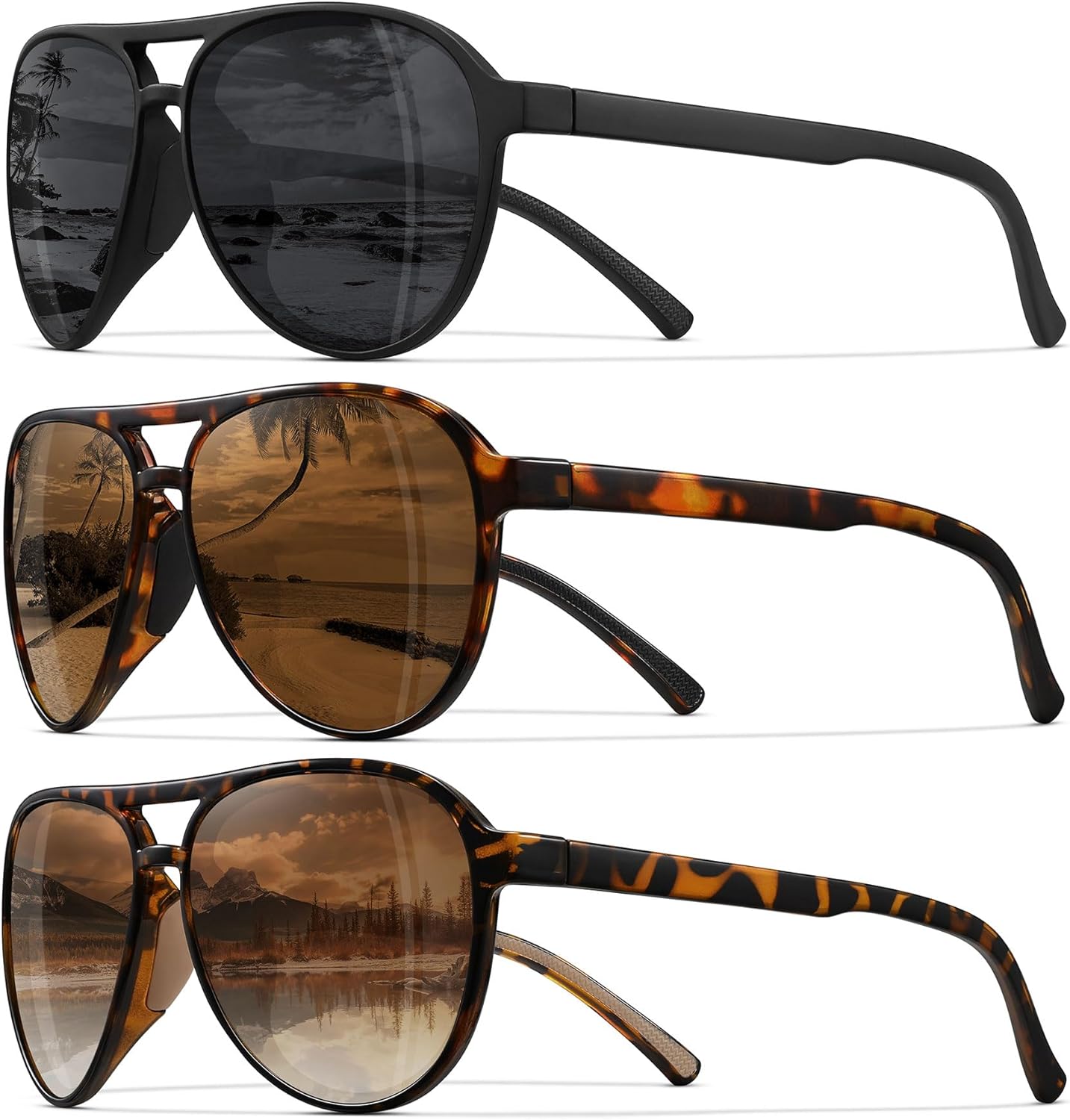 STORYCOAST Polarized Aviator Sunglasses for Men Women Classic Retro Aviators Sports Driving Running Sun Glasses