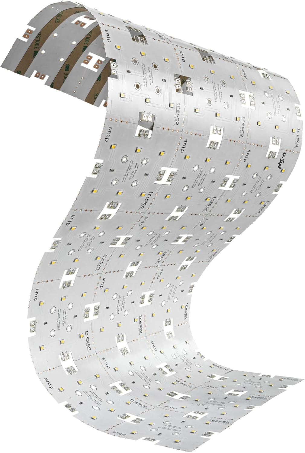Tresco Snip Flexible LED Panel conforming to a curved surface