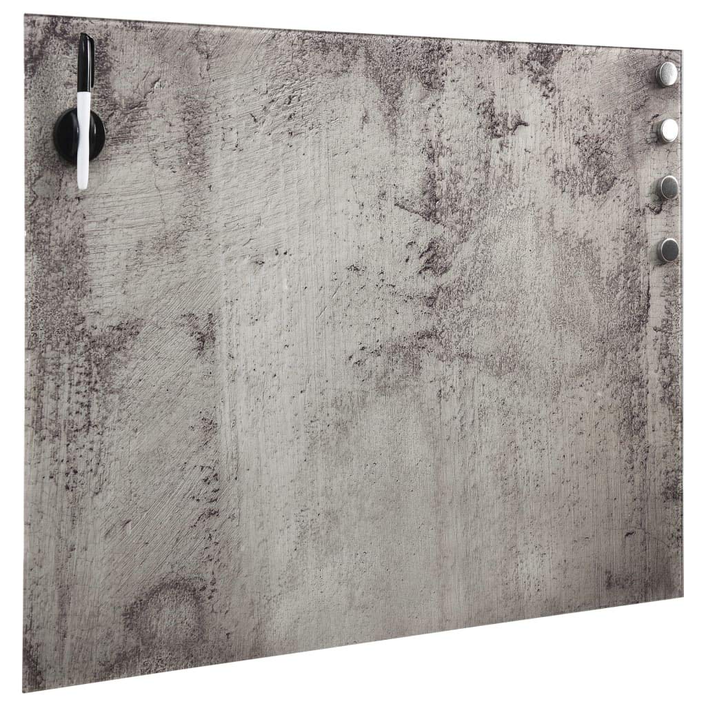 Tablica magnetyczna, montaż na ścianie, szkło, 60 x 60 cm, biała, magnetyczna, zmywalna, do pisania, z długopisem i magnesem, do biura, domu, szkoły, na spotkanie