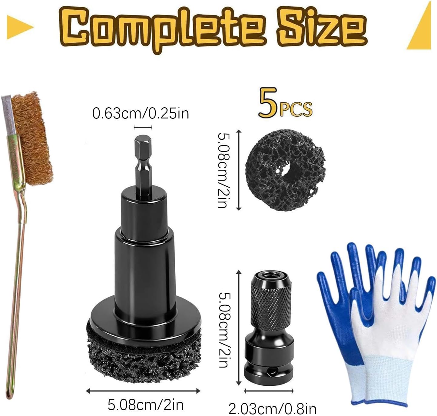 Wheel Hub Cleaner Kit, Rim Stud Resurfacing Tool, Lug Nut Rust Removal Brush Set, Wheel Hub Restoration Cleaning Tool, Heavy Duty Auto Maintenance Kit, for Car Motorcycle Truck