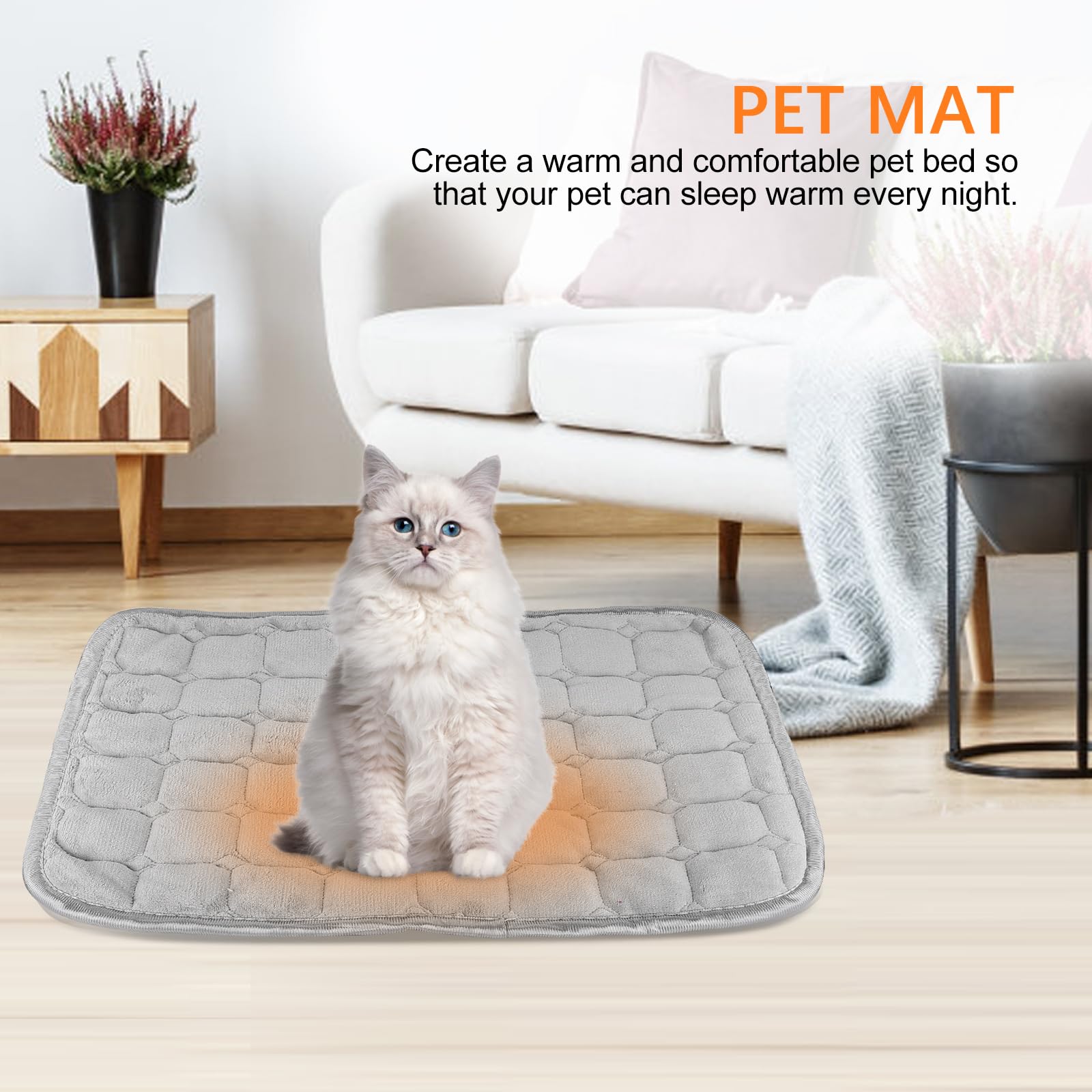Couverture Auto-Chauffante pour Chats et Chiens - Tapis Chauffant pour Animaux de Compagnie, 59 x 44 cm, Taille M - Couverture Thermique Lavable pour Chiots - Tapis pour l'Hiver