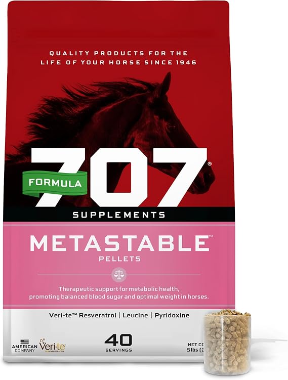Formula 707 MetaStable Pellets for Horses 5 lb Bag 40 Servings University-Studied Support for Horses with Laminitis, Insulin Resistance & Metabolic Disorders