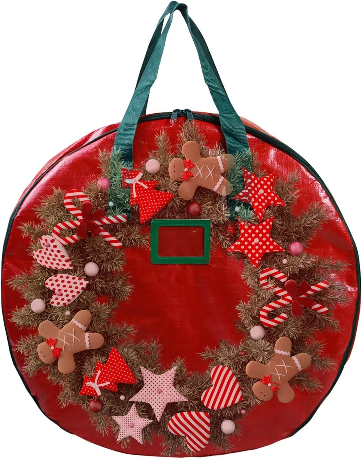 NOBRIM Christmas Wreath Storage Bag Christmas Tree Bag Foldable Dust Proof Wreath Storage Container for Storing Christmas Ornaments