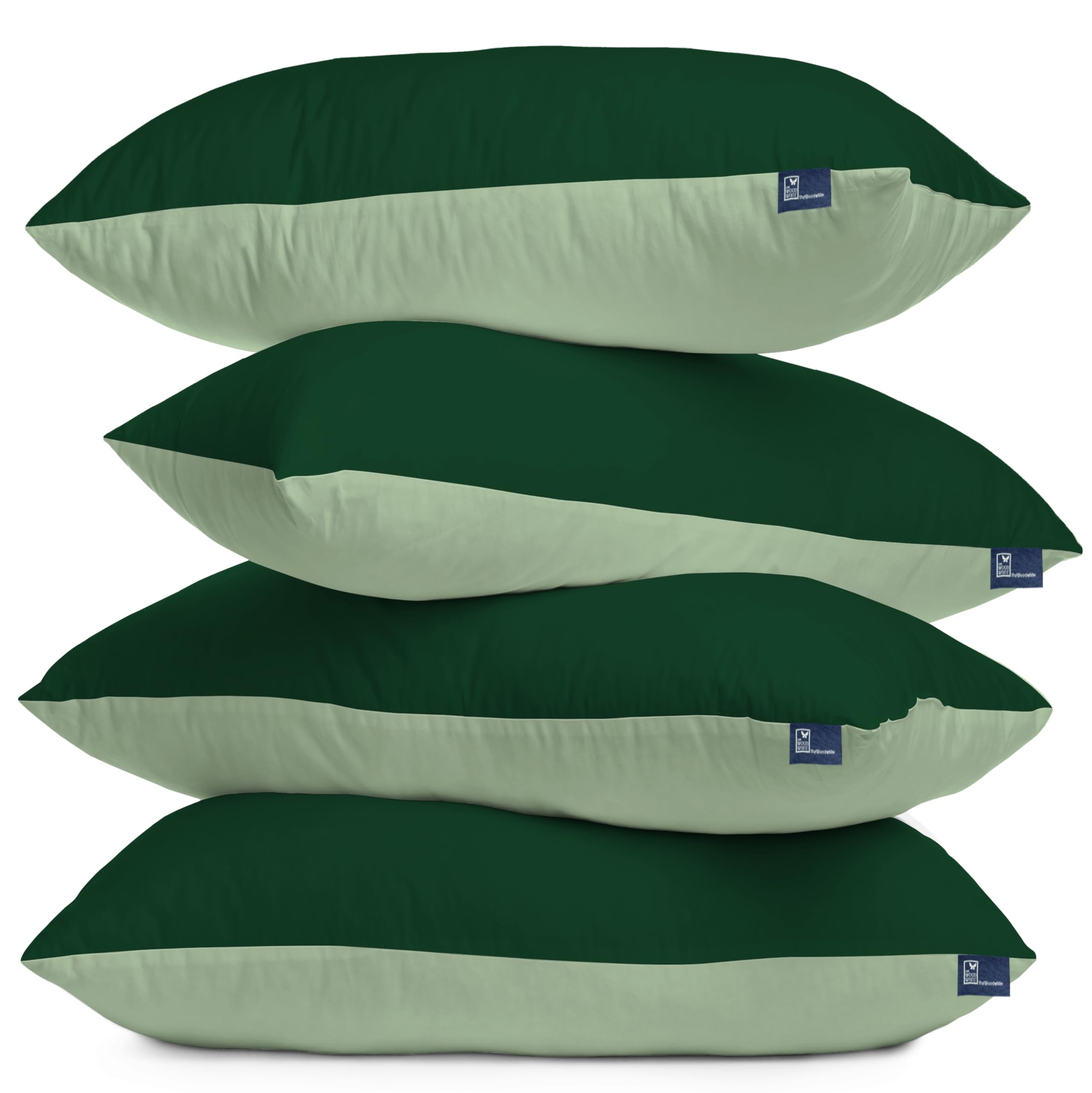 THE WOOD WHITE® Microfiber Soft Reversible Coloured Pillows Set of 4 in 18 x 28 Inches. Sleeping Pillows for Every Decor. Dark Green & Light Green. (B09W29QH41) Amazon Price History, Amazon Price Tracker