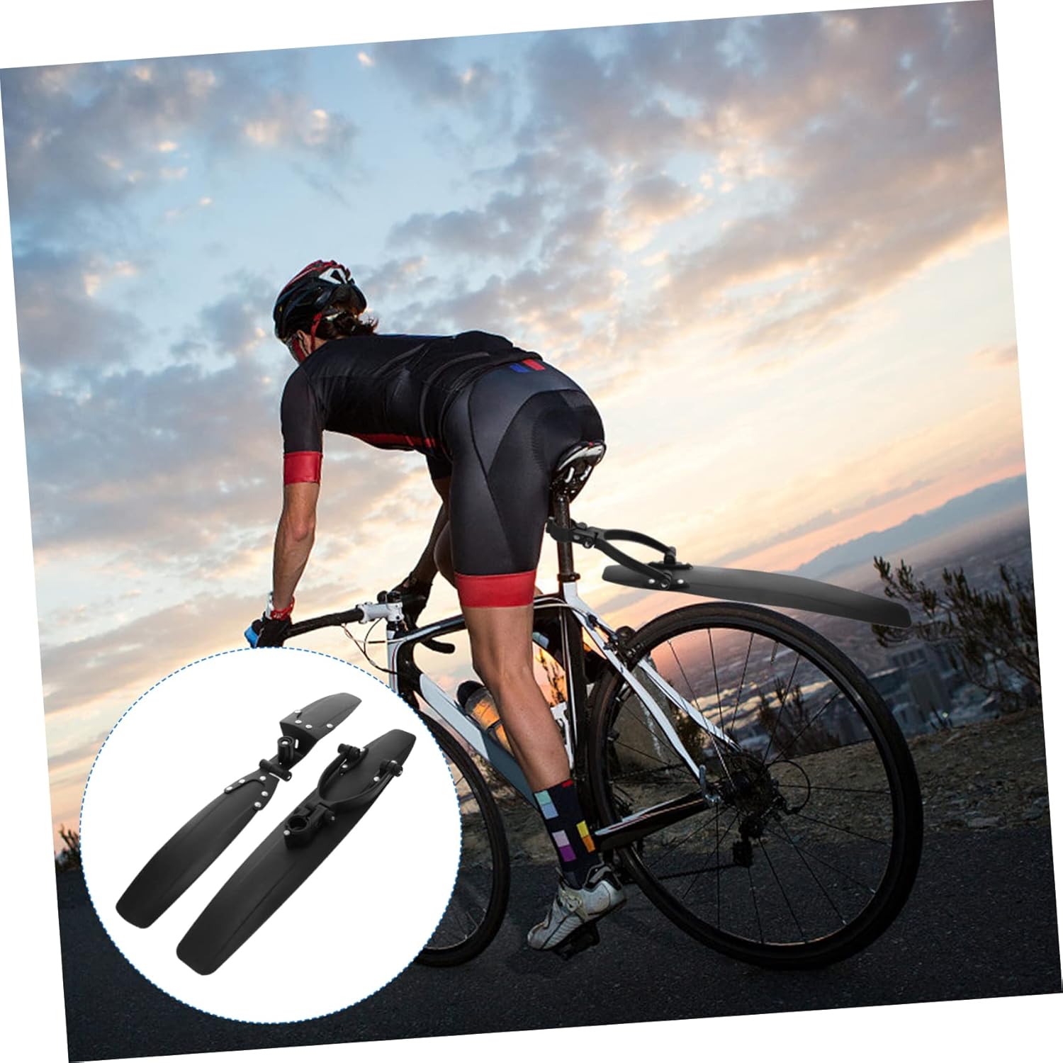 POPETPOP Bicycle Mudguards Shape for Front and Rear Compatible Bicycle Mudguard Mud Guards Cycling Mudguard Rear