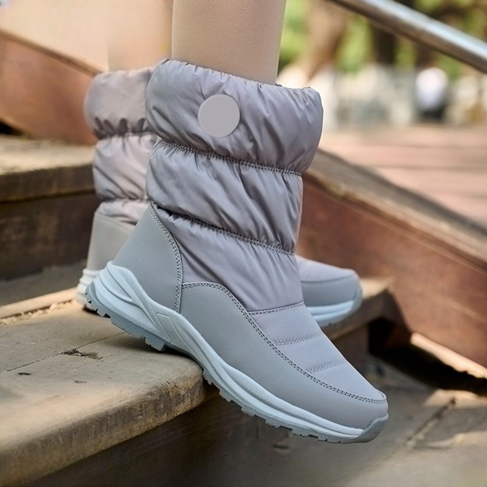 Generico Scarpe Neve Donna Impermeabili Invernali Con Fodera Scarponi Stivaletti Calde Termiche Stivali Dopo Sci Antiscivolo Scarpe Da Neve Imbottiti Doposci Snow Boots Per All'acqua Trekkin