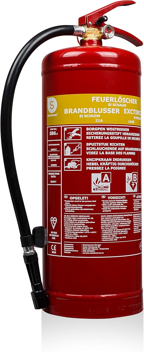 Smartwares FEX-15266 Schaum-Feuerlöscher, Rot