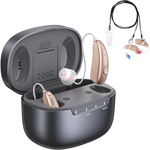 OTC Hearing Aids, Hearing Aids for Seniors, Upgraded 11-Level Volume Control, 16-Channel Digital Chip for Clear Sound and Intelligent Noise Reduction, Rechargeable with 1-Week Use