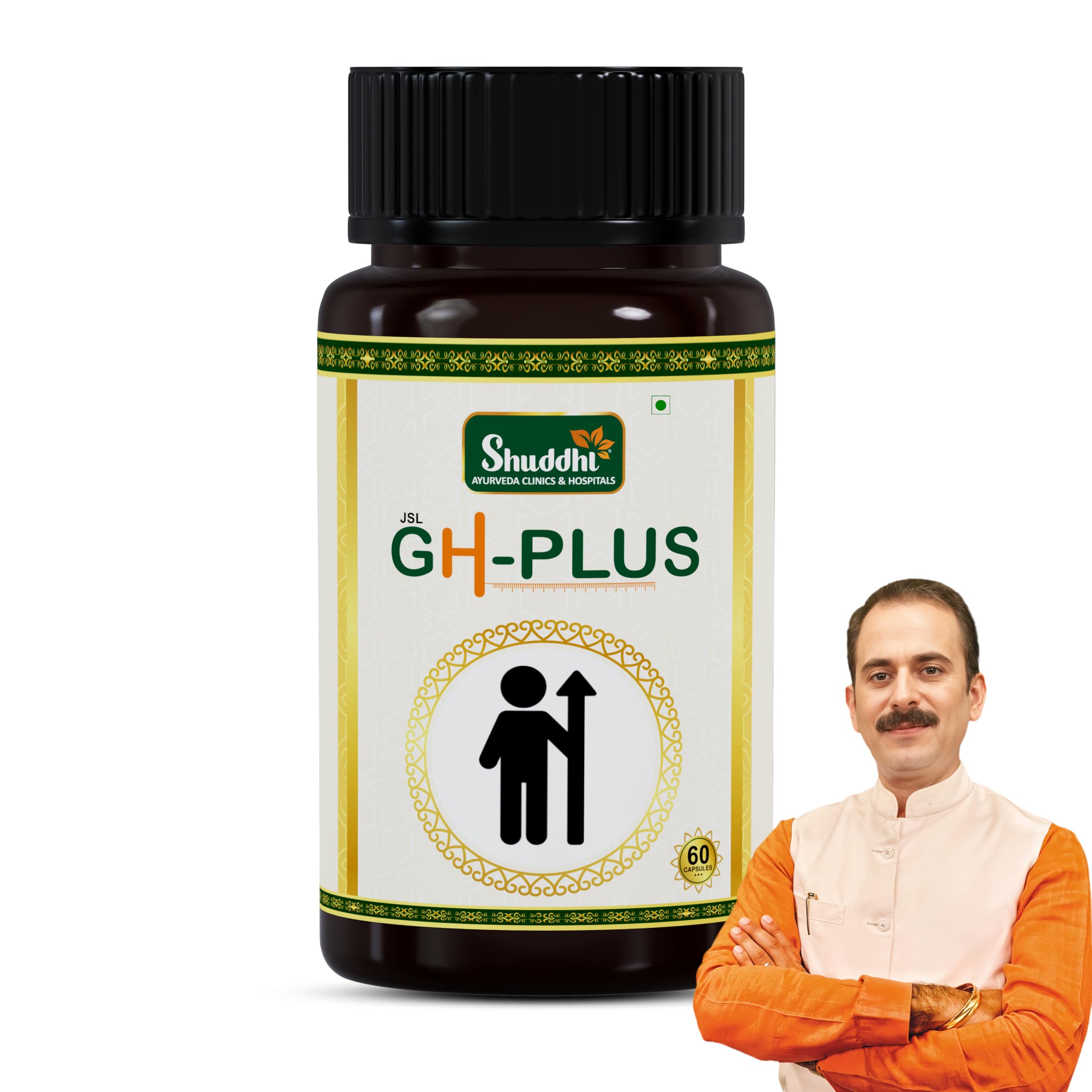 GH-Plus | Ayurvedic Supplement For Height Growth And Wellness | Naturally Blended With Halam, Amarbale, And Giloy, 60 Capsules