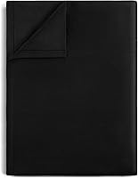 Lirex Black Twin Flat Sheet - Ultra Soft Breathable Brushed 1800 Microfiber Hotel Quality Top Sheet (66x91")