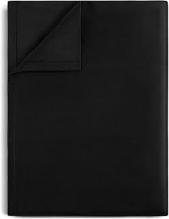 Lirex Black Twin Flat Sheet - Ultra Soft Breathable Brushed 1800 Microfiber Hotel Quality Top Sheet (66x91")