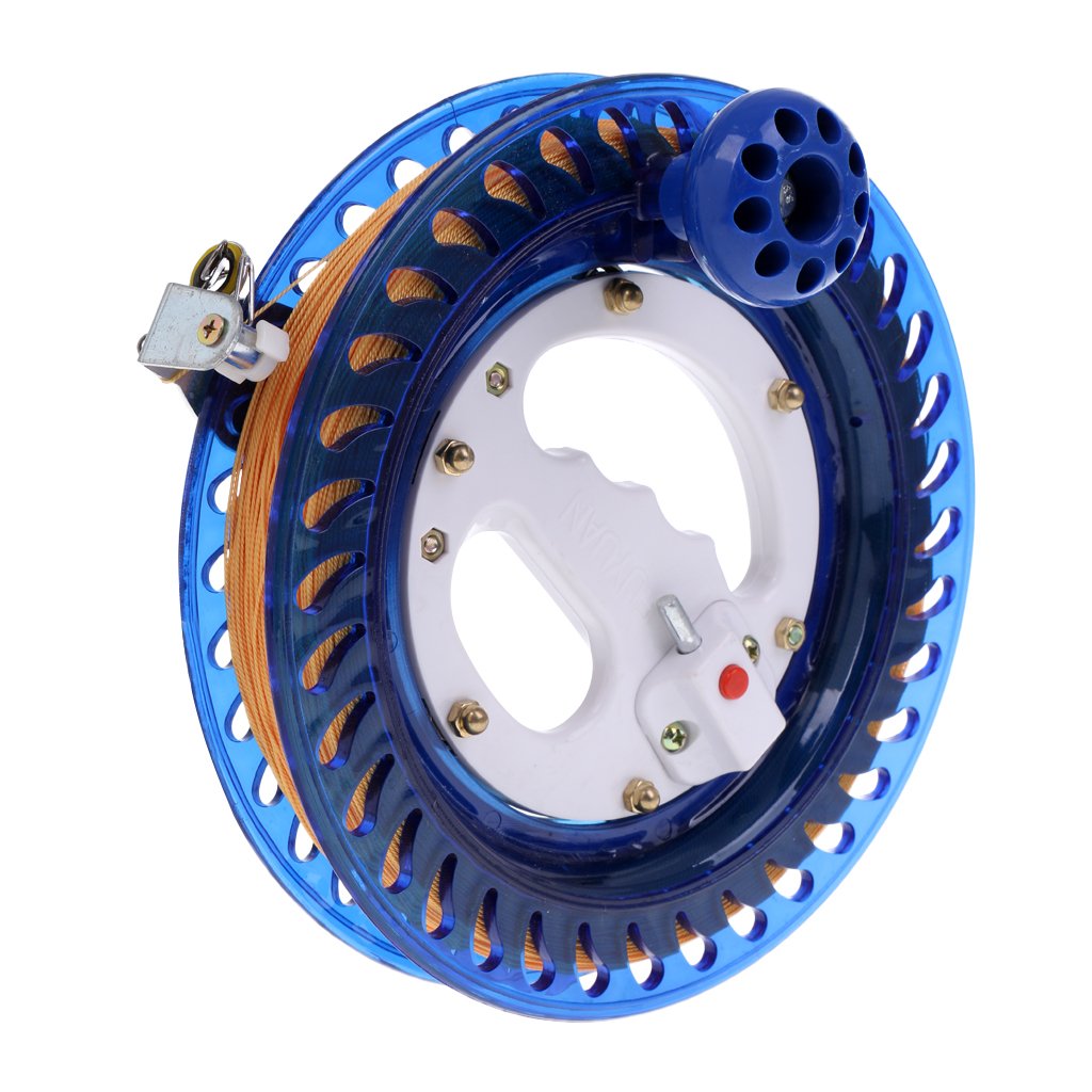 MagiDeal 1 Drachenschnur Spule mit 450m Schnur, Kite Line Winder Drachenleine, Drachenschnur Seilwinde für Drachen, Multifunktionalle Rolle für Outdoor-Sportarten