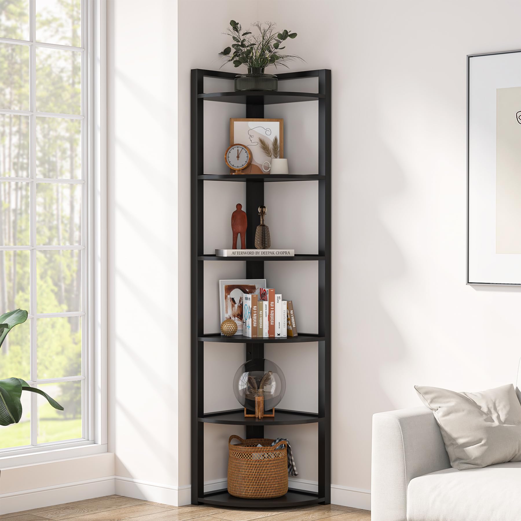 Amazon.com: TRIBESIGNS WAY TO ORIGIN Corner Shelf, 70.9 Inch Tall