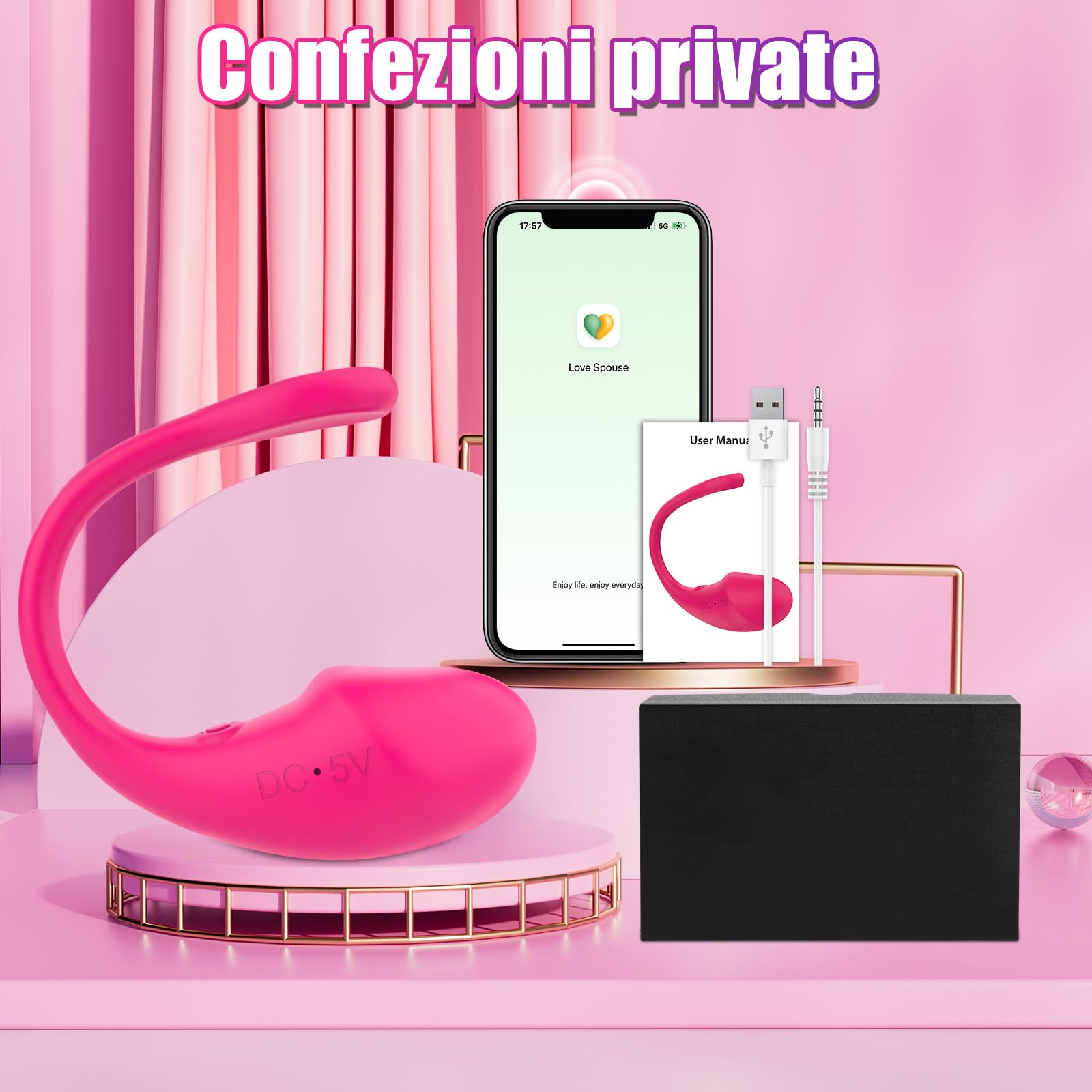 Vibratoreper Donna Vibratore Sex Toys Vagina Massaggiatore Plug Anale Telecomando - Dildo Grandi Sexy Toy Stimolatore Clitoride Femminile per Donna Uomo Coppia Professionale Silicone Vibratori Piccolo