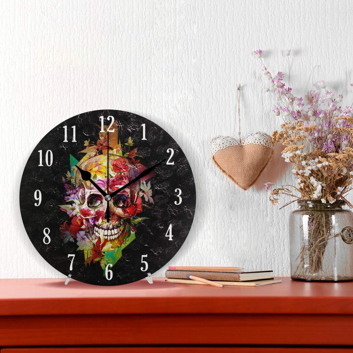 KSYOU Orologio da parete rotondo da 30 cm, silenzioso e senza ticchettio, semplice orologio da parete per soggiorno, camera da letto, cucina (30 cm