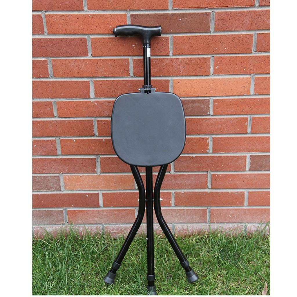 Taburete de bastón, silla portátil para caminar, trípode plegable para personas mayores, ayuda médica, bastón plegable