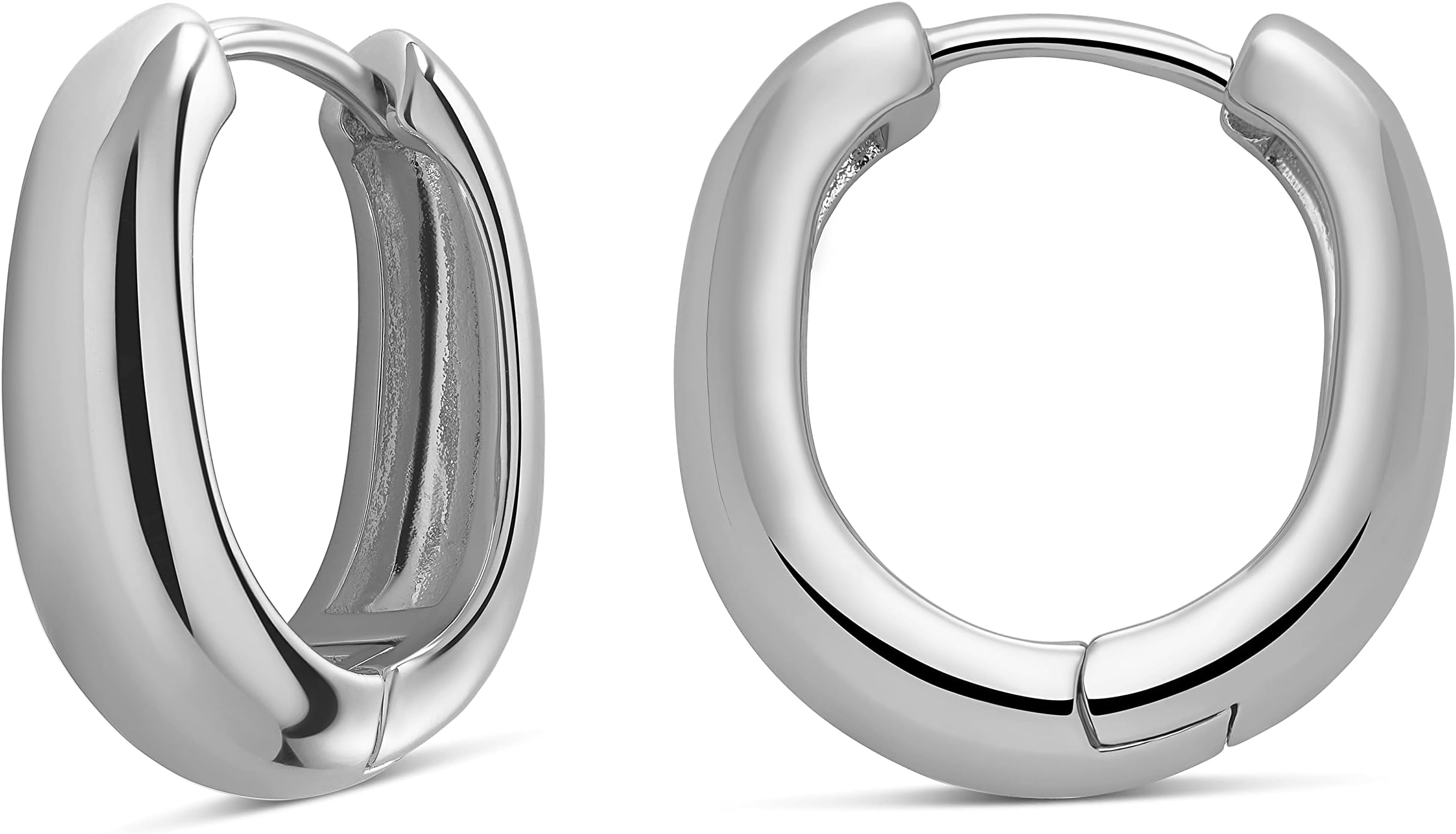 Huggie Hoop Earrings for Women โ 14K Gold, Rose Gold, or Silver Plated Small Hoops & Multipacks โ Lightweight, Hypoallergenic, Everyday Jewelry