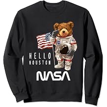NASA Astronaut Teddy-Bear Worm Logo Sweatshirt