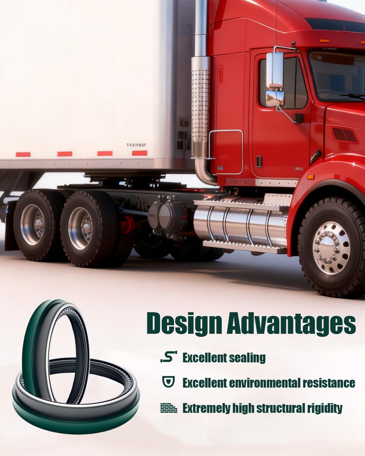 4pcs Classic Drive Axle Wheel Seals Replace SKF 46305 42626 46300 Stemco 373 0143 Timken K154146 Meritor MER0143 MER0243, Fit for Freightliner Peterbilt Mack Semi Trucks