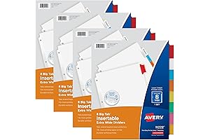 Avery Extra Wide Dividers for 3 Ring Binders