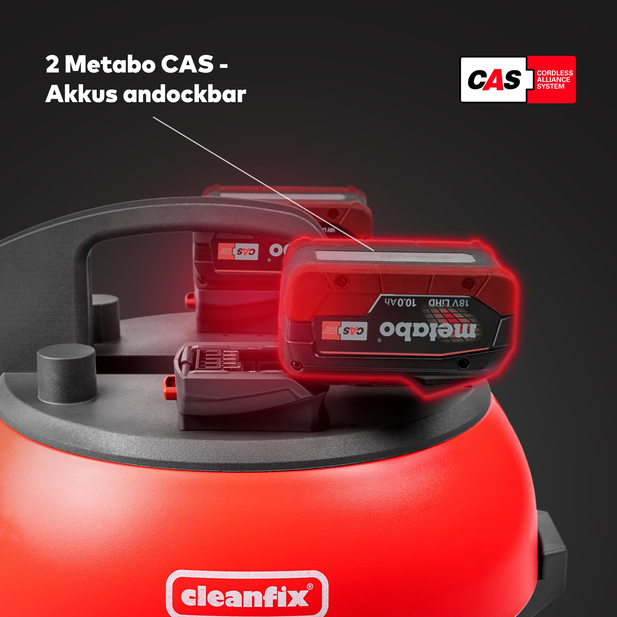 S10 Plus Aspiradora inalámbrica y Potente | Sistema de batería Metabo CAS | Aspiradora Industrial y aspiradora Comercial para Uso doméstico y Profesional | Fabricado en Suiza