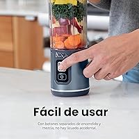 Vista 4 de Ninja BC151BK Blast Licuadora Portátil, Sin Cable, Recipiente de 18oz, Licuadora Personal para Batidos y Licúados, Libre de BPA, Tapa Hermética