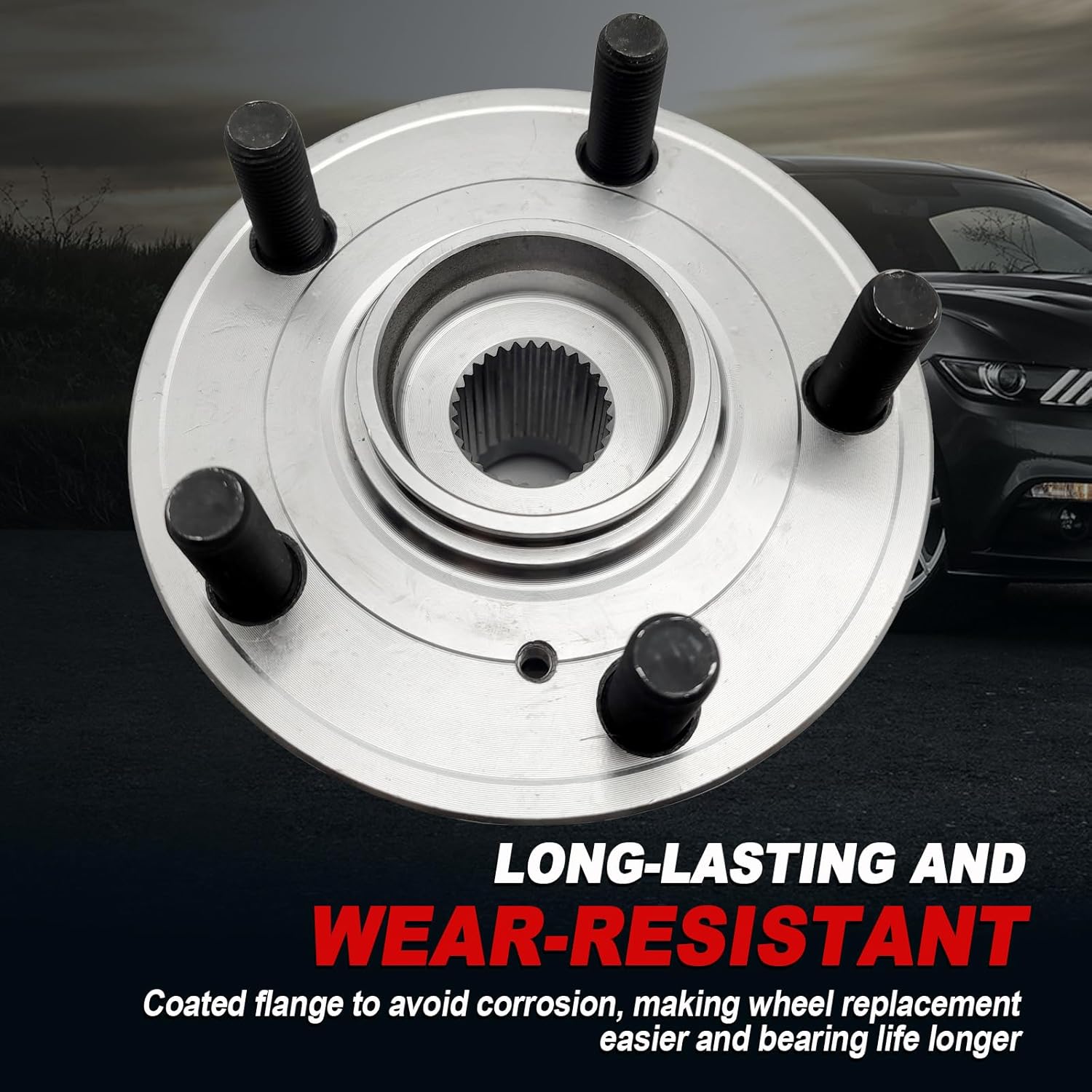 Pair 513293 Front Wheel Bearing Hub Assembly Compatible with Honda Odyssey 2011 2012 2013 2014 2015 2016 2017 Hub Bearing, 5 Lugs w/ABS - Image 6