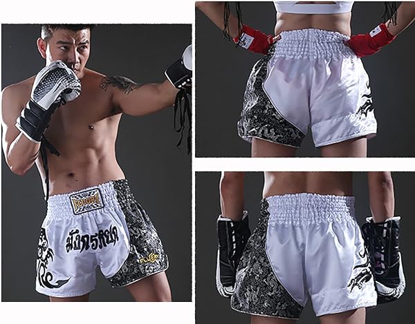 FLUORY Short de Combat Muay Thai, MMA Vêtements Cage d'entraînement Fighting Grappling Arts Martiaux Kickboxing Short Vêtements - 5