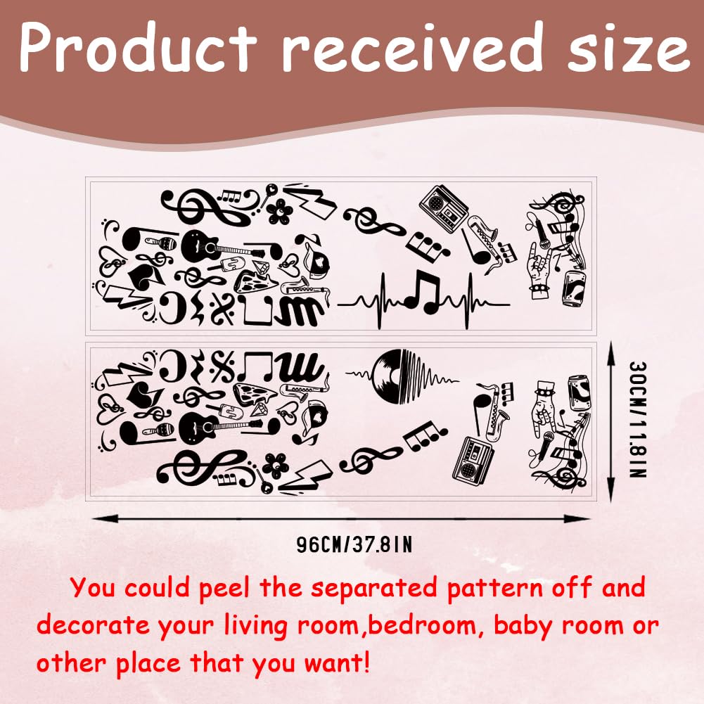 ANATTASOUL 2pcs Kitchen Wall Stickers Headphones Peel and Stick Wall Decals,Wall Murals Removable Wall Art Decor for Living Room Bedroom - Image 2