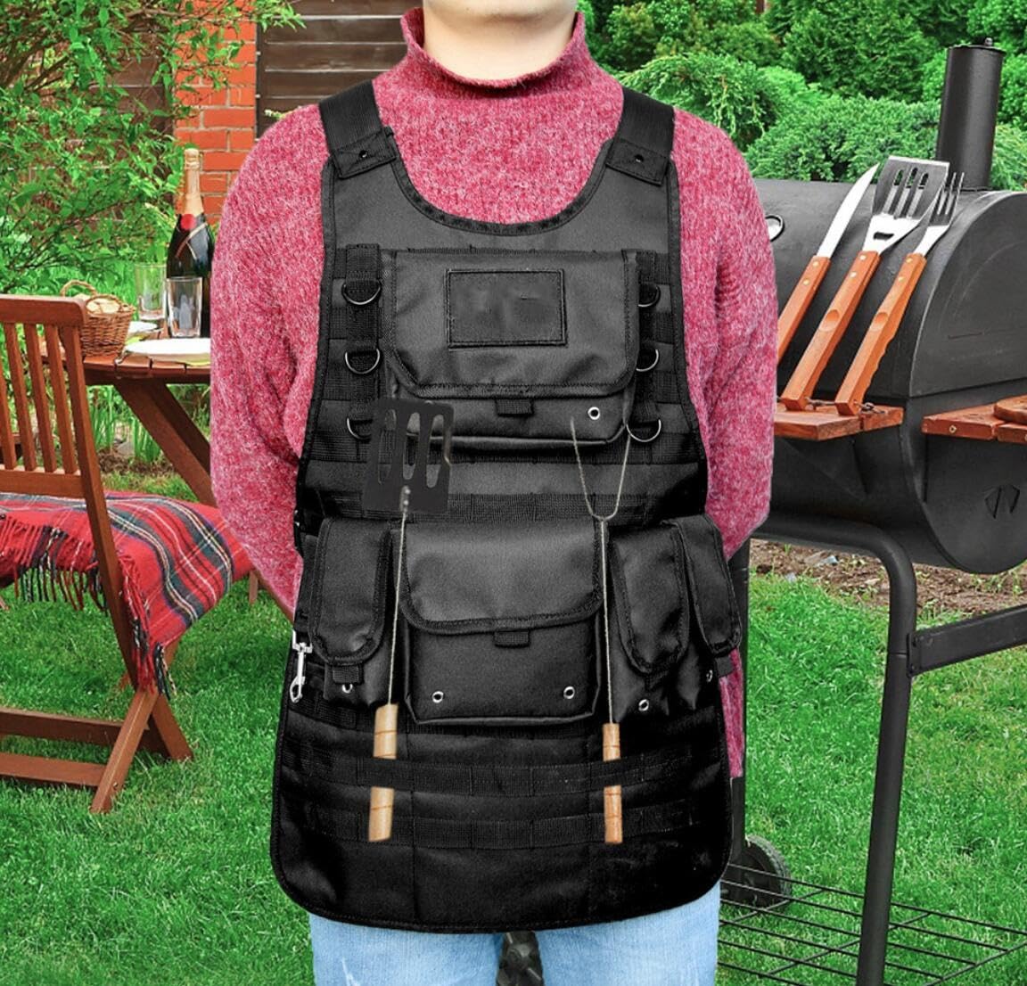 Tactical BBQ Schürze Outdoor Durable Camping BBQ Chef Schürze für Barbecue Cooking Grill Master Grillen