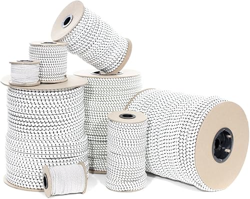 Paracord Planet Cuerda elástica de alta calidad que absorbe los golpes, disponible en diámetros de 18, 316, 14, 516, 38 y 12 pulgadas, ideal para